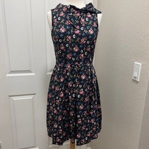 Brooks Brothers Red Fleece Floral Sleeveless Dress